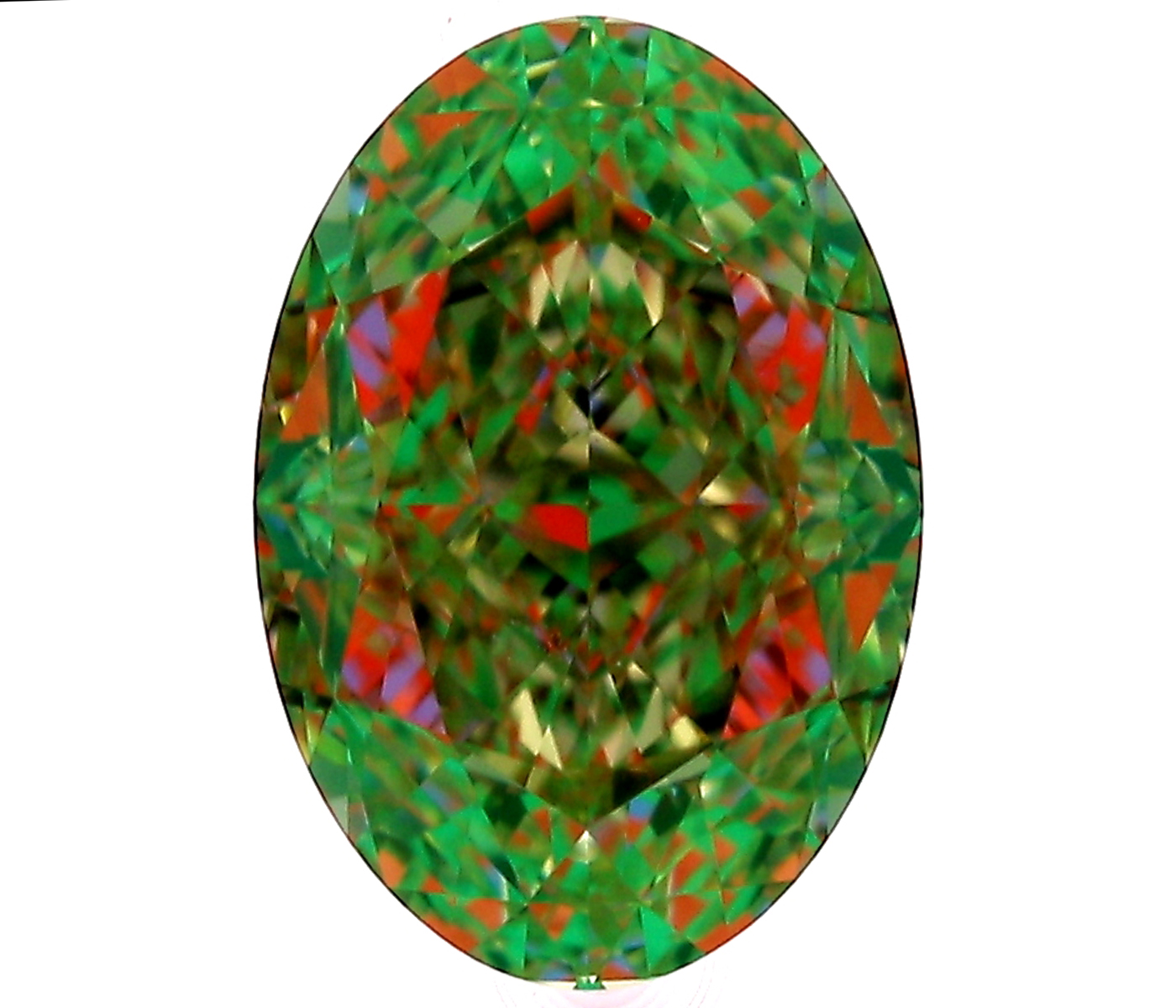 1.61ct Fancy Greenish Yellow Oval Natural Diamond